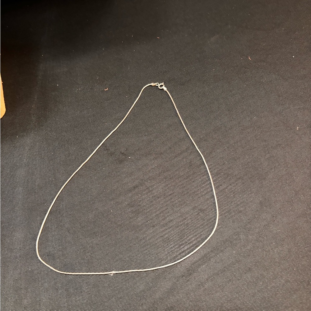 Sleek Sterling Silver Snake Chain Necklace - Picture 11 of 12